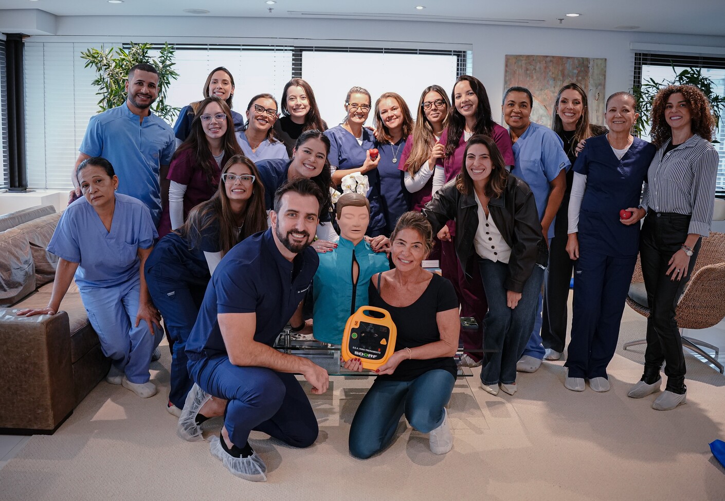 Turma participante de treinamento CLS